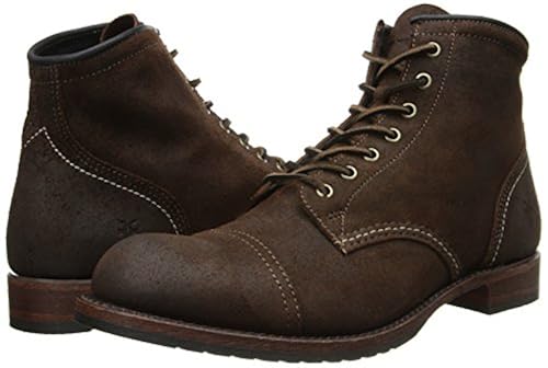 FRYE Men's Logan Cap Toe, Dark Brown, M in Kenya Whizz