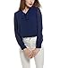 ACEVOG Chiffon Blouses for Women Dressy Bow Tie Neck Long Sleeve Work Shirt Formal Casual Wear