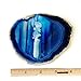 Agate Coaster Cup Mat Blue Colour 3.5 Inches - 4 Inches Natural Beautiful Blue Crystal Gemstone Agate Beverage Coasters for Drinks Gift Set of 4 with Feet