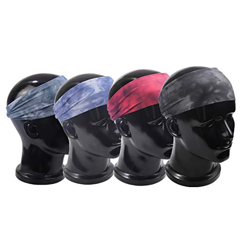 Sports Headband for Men and Women - Lightweight Sweatband Moisture-Wicking Training Sweatbands for Running, Cycling, Yoga, Basketball - Stretchy Unisex Headband