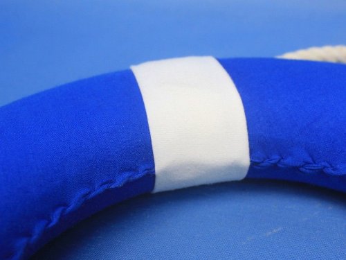 Handcrafted-Nautical-Decor-Vibrant-Blue-Lifering-with-White-Bands Handcrafted-Nautical-Decor-Vibrant-Blue-Lifering-with-White-Bands
