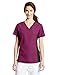 Cherokee Women's Flexibles (Contrast Black) V-Neck Knit Panel Top, Wine, Large
