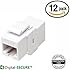 RJ45 Keystone Coupler (White, Box of 12) Digital-SECURE for Ethernet Cat 6/5e/5 cables RJ45F/RJ45F - RJ11 compatible