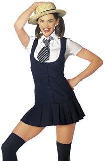 Sexy School Girl Plus Size Costume For Fancy Dress Size 12-14 ...