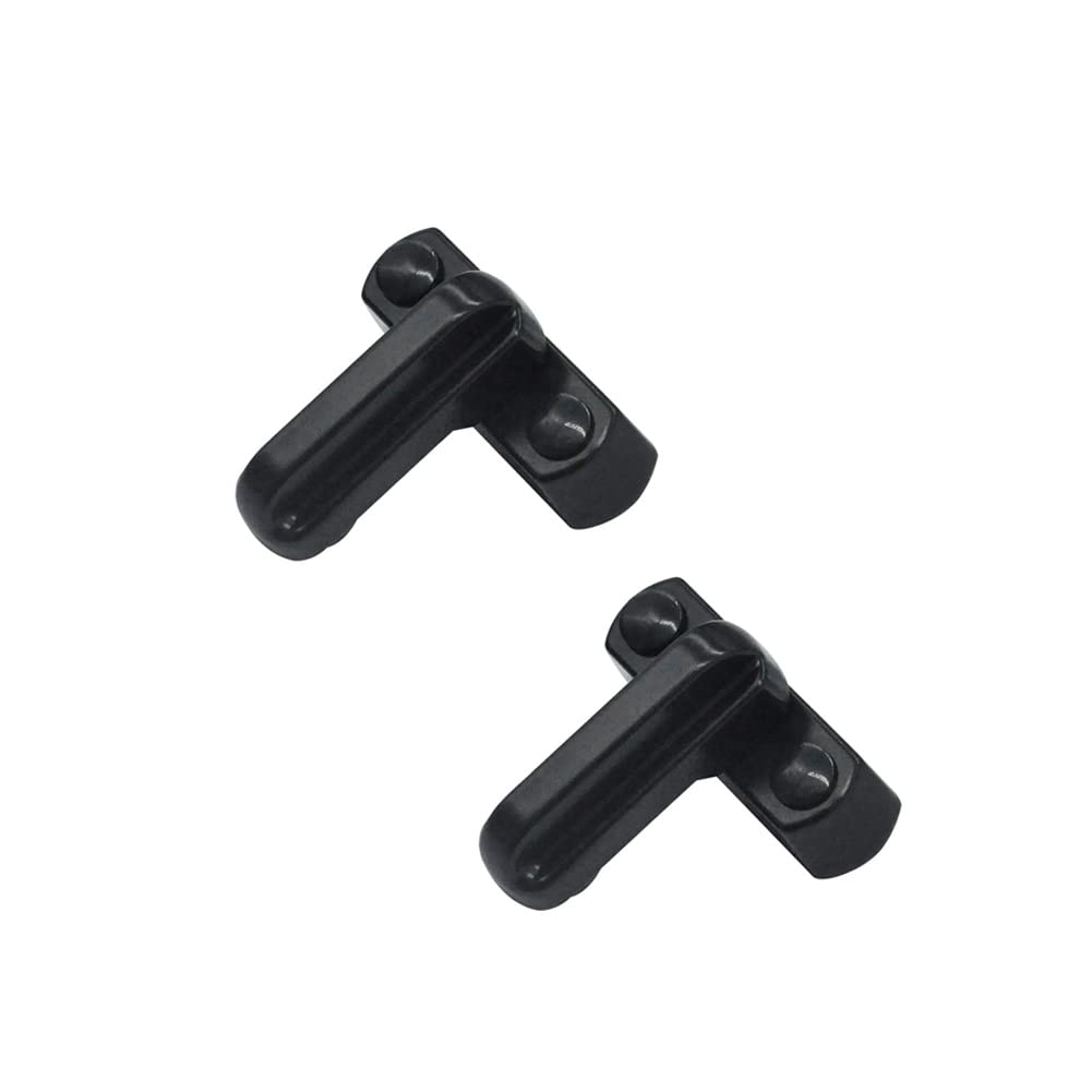 Black Window Sash Jammer, Lokatall Window Lock Jammers French Doors Security Lock, Locking Sash Jammer Blocker Zinc Alloy Window Buckle Home Security Jammer Locks for UPVC/PVC Doors & Windows, 2 Pack