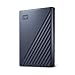 WD 2TB My Passport Ultra, Blue, Portable External Hard Drive, backup software with defense against ransomware, and password protection, USB-C and USB 3.1 - WDBC3C0020BBL-WESN