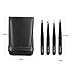 EKKONG Tweezers Set,4 Pieces Precision Eyebrow Stainless Steel Tweezers Kit,Hair Removal Tweezer,Removal of Eyebrow and Facial Hair(Black)