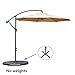 Le Papillon 10-ft Offset Hanging Patio Umbrella Aluminum Outdoor Cantilever Umbrella Crank Lift, Beige