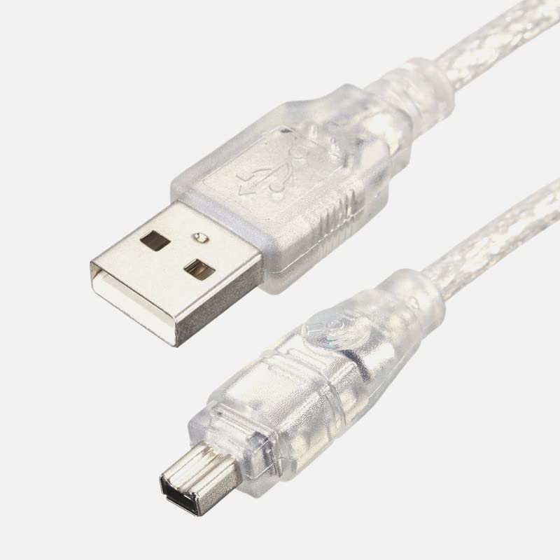 Photo 1 of LBSC USB Male to IEEE 1394 4Pin Male iLink Mini DV Firewire Adapter Cord Cable Firewire to USB Cable for Sony DCR-TRV75E DV Digital Camera