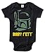 Baby Fett Cute Funny One-piece Baby Bodysuit Star Wars Baby Clothes (3-6 Months, Black)