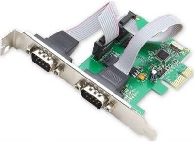 SYBA SI-PEX15037 2 Serial Ports PCI-e Controller Card with Low Profile Bracket