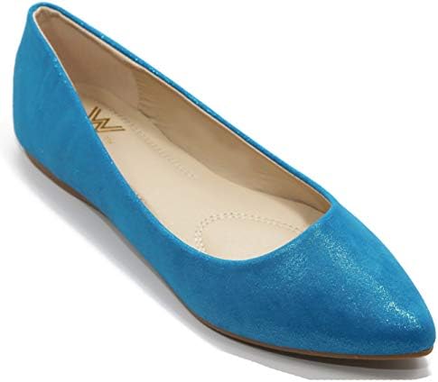 Walstar Women's Comfortable Point Toe Flat Pumps Shoes