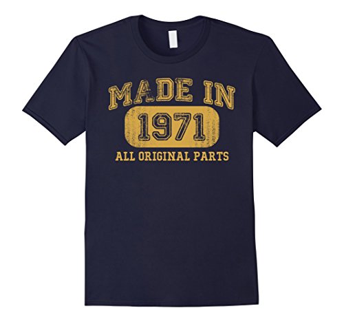 Men's Born in 1971 Tshirt 46th Birthday Gifts 46 yrs Years Made in 3XL Navy