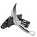 Masalong woodpecker series Fixed Blade Karambits Claw Knife With K Sheath (silver)