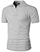 H2H Mens Casual Regular Fit Basic Short Sleeve Button Down Pique Polo Shirts