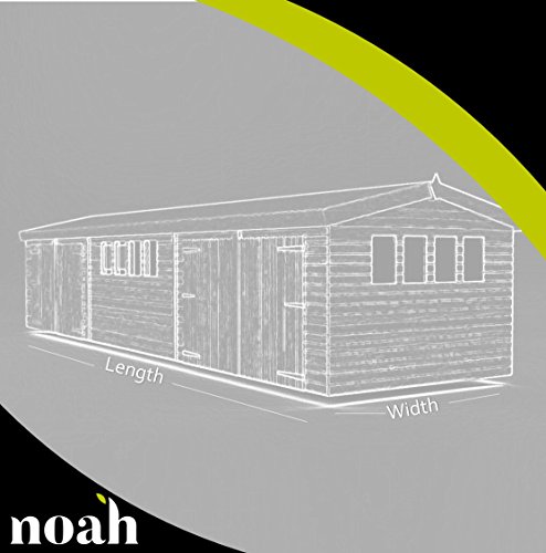 Noah Jardin salles 30 x 10 'NEUF Texan Heavy Duty Abri de jardin en bois de garage/atelier