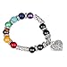 Jewelry Chic Retro 7 Chakra Healing Yoga Reiki Prayer Bead Bracelet Buddha Head Bracelet