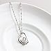 Merdia 925 Sterling Silver Necklace with AAA Cubic Zirconia Heart to Heart Pendant 18