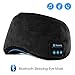 Bluetooth Sleeping Eye Mask Wireless Headphone, WALLFIRE Adjustable Music Bluetooth Sleep Earphones Headsets, Built-in 4.2 Speakers Microphone Handsfree fit for Air Travel and Sleeping (Black)