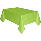 Unique 99143 Green Party Plastic Table Cover, 54" x 108", 1Ct