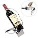 Elegant Sleek Modern Stainless Steel Wine Bottle Serving Pourer Rack Organizer Display Stand
