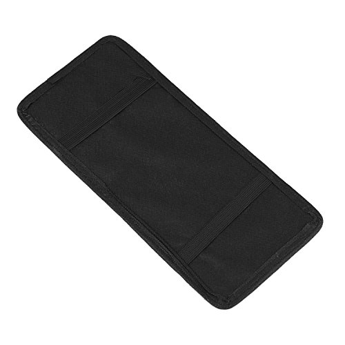 Zeltauto Auto Car Sun Visor Organizer Case Holder CD DVD Storage Pocket (Black, 12 Slots)