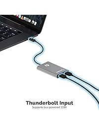 Sabrent Thunderbolt 3 A Dual DisplayPort adaptador [Soporta hasta dos 4 K 60 hz monitores en Mac y sistemas de algunas ventanas] (th 3dp2)