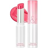 rom&nd GLASTING MELTING BALM 02 Lovey Pink | K-Beauty Vegan Tinted Lip Balm for Dewy, Hydrated, & Plump Lips | Non-Sticky Glossy Finish & Buildable Vibrant Color