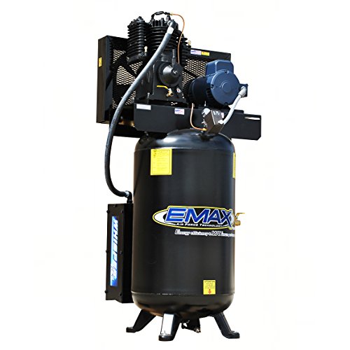 5 HP Quiet Air Compressor, 1PH, 2Stage, 80Gallon, Vertical, EMAX