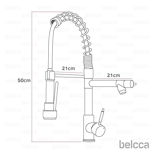 Torneira Gourmet 50cm com Misturador Monocomando Cromada de Bancada Belcca TGM50C-BZ