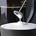 Milk frother, Electric Milk Frother with Stand for Latte Milk Coffee or Cappuccino Maker Tea Bar in Kitchen Home