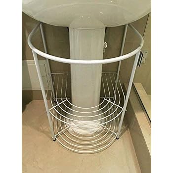 Amazon.com: trois_s Bathroom Storage Rack Under Pedestal Sink Towels ...