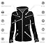 SCOTTeVEST Glow Hoodie for Women - 18 Hidden Pockets - Lightweight Zip Up Sweatshirt for Travel & More (Midnight, Medium)