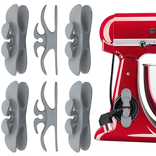 Cord Organizer for Appliances, 6 Pcs Upgrade Design Cord Wrappers for Kitchen Appliances with Super Sticky Adhesive, Cord Organizer Stick On Mixer, Air Fryer, Pressure Cooker, Coffee Maker