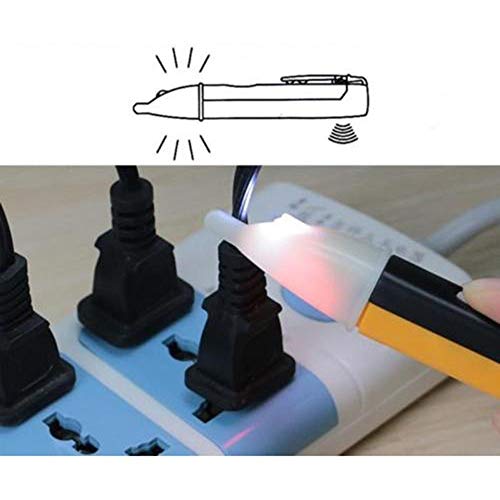 Carrfan Digital AC Voltage Tester Pen Detector Electricity Detector Test Pencil with LED Light Volt Alert Pens Hand Tools Accessories - Thumbnail 4