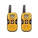 Amanico Kids Walkie Talkies, 22 Channel FRS/GMRS 2 Way Radio 2 miles (up to 3.7 Miles) UHF Handheld Smart & Mini Size 3.3 In Length for girls boys Kids Children Teens (1 Pair), Orange