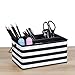 DESIGNA Rectangular Storage Utility Caddy, Organized Utility,9 1/2 x 5 6/8x 3 15/16 inch, Black and White
