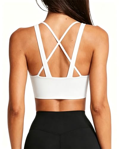Windinny Open Back Workout Tops for Women Padded Tank Tops with… at Amazon