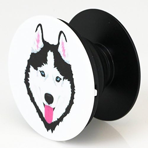 Expanding Stand And Grip Mount For Smartphones And Tablets Cell Phone Holder (Iphone 6 6s 7 7S, Samsung Galaxy, Tablets, Fire) Siberian Husky Dog