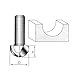 uxcell 1/2 Inch x 1-1/4 Inch Carpenter Double Flute Round Nose Cove Box Router Bit Cutting Tool