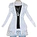 LOCOMO Women Lace Floral Bottom Sheer Cover Long Sleeve Cardigan FFJ007WHT