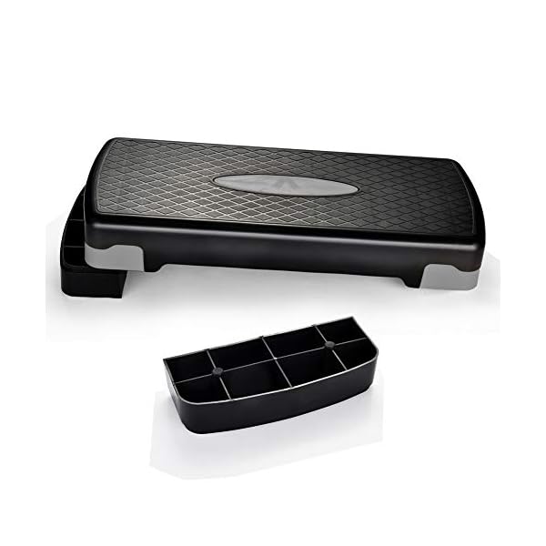 TOGEDI Aerobic Step ABS Steppers Board Step Bench 2 Level Height Adjustable Training Step Fitness Stepper for Home Gym…