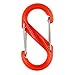 Nite Ize S-Biner Plastic Size-2 Double-Gated Carabiner, Lightweight and Strong, Transparent Orange
