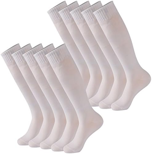 Calbom Colored Tube Socks, Unisex Knee High Football Soccer Volleyball Baseball Cheerleading Team Socks 2/6/10Pairs