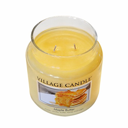 Village Candle Maple Butter Large Glass Apothecary Jar Scented Candle