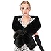 Dikoaina Women's Winter Fake Faux Fur Scarf Wrap Collar Shawl Shrug