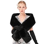 Dikoaina Women's Winter Fake Faux Fur Scarf Wrap Collar Shawl Shrug Dikoaina Women's Winter Fake Faux Fur Scarf Wrap Collar Shawl Shrug