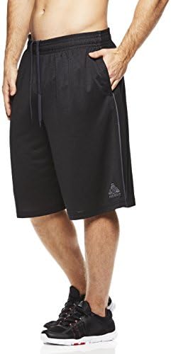 Above The Rim Men's Basketball Short Basic Athletic Workout Gym Shorts - Tournament - Black, Large