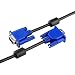 BeElion 15Pin 5FT Gold Plated DB15 VGA Male to Male Monitor Cable VGA to VGA,HD| Blue| 1.5 Meters primary