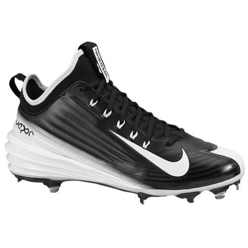 Nike Mens Lunar Vapor Trout Metal Baseball Cleats Blk Wht